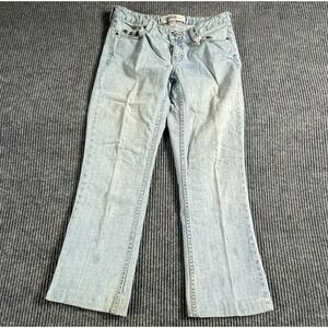Route 66 Jeans Womens 28 Blue Denim True Fit Bootcut Distressed Grunge 28x25 Low